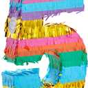 Rainbow Number 5 Pinata for 5th Birthday Party Decorations, Fiesta, Cinco de Mayo Celebration (Small, 12 x 16.5 x 3 In)
