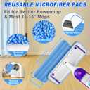 Microfiber Mops for Hardwood Floor Cleaning - BPAWA Flat Floor Mop with 4 Washable Pads for Laminate Wood Tile Vinyl Home Kitchen Bathroom - 59" Adjustable Handle
