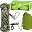 Dog Tie Out Cable for Camping - 100ft Dog Lead Dog Runner for Yard - Portable Trolley System for Large Small Dogs Outside (Olive)