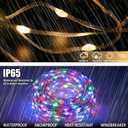 RadiantFlux Fairy String Lights - 16.4ft 50 LED Battery Operated, 21 Modes, IP65 Waterproof, Multi-Color Changing for Christmas Indoor Outdoor Decor