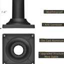 Black Pier Mount Base 2 Pack, HWH Cast Aluminum Post Light Mount Base Adapter for Above 3'' Diameter Stub Post, 5HW38PA-2PK BK