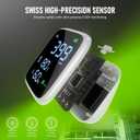 5-in-1 CO2 Carbon Dioxide Detector, Dienmern Portable Air Quality Monitor Indoor, 1600mAh Powerful Battery CO2 Monitor for CO2/Temp/Humidity, LED Display CO2 Detector for Travel/Office/Home/Grow Tents