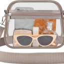 Busiuw Clear Bag for Stadium Events - Stadium Approved Small Mini Clear Purse, Men's Shoulder Bag for Sports Concerts