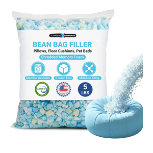 Xtreme Comforts Bean Bag Filler (5lbs) | Machine Washable Shredded Memory Foam Pillow Stuffing for Cushion, Couch, Bean Bag Refill Filling, Dog Beds, Stuffing For Stuffed Animals & Stuffing for Crafts