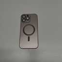 Magnetic for iPhone 16 Pro Max Case [Compatible with MagSafe][Built-in Camera Lens Protector] Slim Soft Silicone Bumper Shockproof Metallic Phone Shell (Titanium Gray)