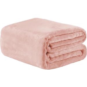 GentleSoft Throw Blanket for Couch & Bed, Premium Silky Flannel Cozy Blanket 60x80 inches, Super Soft Lightweight Warm Bed Blanket Winter, Travel Camping Room Decor, Blush Pink