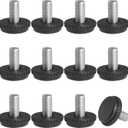 12PCS 5/16-18 Stainless Steel Screw in Threaded Furniture Levelers, Adjustable Table & Chair Leveler Feet Glides for Cabinet & Patio Furniture(OD 1", Height 22mm)
