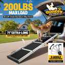 Extra Long 71" Dog Ramp for Car with Adjustable Head, Folding Pet Ramp for Large Dogs with Non-Slip Surface Dog Ramps Up to 200 lb for Car SUV Truck