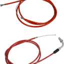 59 inch Clutch Cable Line and 51 inch Gas Throttle Cable for 2 Stroke 49cc 50cc 60cc 80cc 100cc Motorized Bicycle Push Bike Parts Red