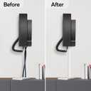 Rubber Bond TV Cord Hider Cable Protector - Strong Self Adhesive Wall Cord Cover Cable Hider - Low Profile Cable Management Wall Cord Concealer Cable Raceway (White, 10 Feet)