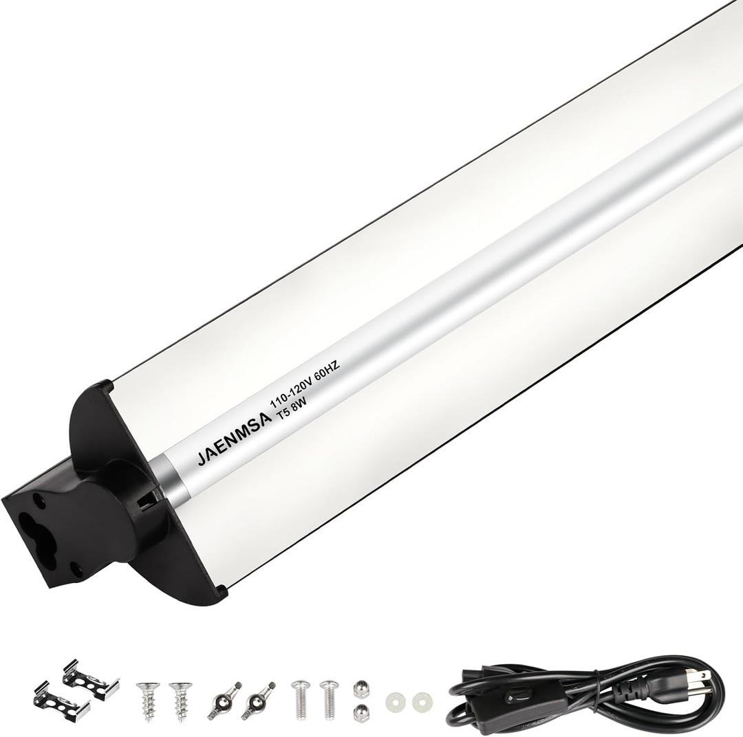 T5 10.0 UVB Light Fixture for Reptiles, 8W UVA UVB Reptiles Light Bulbs for Bearded Dragon, Leopard Gecko, Tortoise, Desert Lizards,Reptile & Amphibian Lamp, Basking Lamp Light Tube 12 Inch