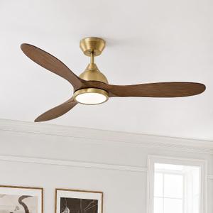 GREENEVER 52" Ceiling Fan with Light, Remote, Quiet DC & High CFM