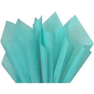 Caribbean Teal Tissue Paper Squares, Bulk 24 Sheets, Premium Gift Wrap and Art Supplies for Birthdays, Holidays, or Presents by Feronia packaging, Large 20 Inch x 26 Inch