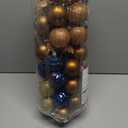 Valery Madelyn Christmas Tree Decorations Ornament Set, 50ct 2.36 Inches Bronze Copper Purple Shatterproof Christmas Ball Ornament Hanging Xmas Holiday Party Decor (Large)