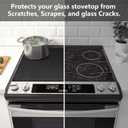 YUHFERA Stove Top Cover for Electric Stove - Silicone Stove Mat for Glass Top, Glass Cooktop Protector, XL Dish Drying Mats For Kitchen,Oven Covers for Electric Stove (Black,30 x 21)