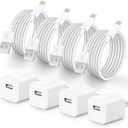 i Phone Lightning Charger[MFi Certified] Phone Charger USB with Charging Cord 6 ft i Phone Charger Cable for i Phone 14 13 12 11 Pro/Pro Max/SE 2022/8/7/XS/XR/X/i Pad (4- Pack)