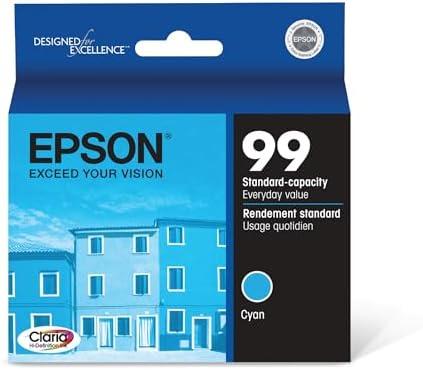 EPSON 99 Claria Hi-Definition Ink Standard Capacity Cyan Cartridge (T099220-S) Works with Artisan-700, 710, 725, 730, 800, 810, 835, 837
