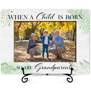 love at first sight picture frames for new grandparents, gifts for birthday christmas thanksgiving, When a Baby is Born so are Grandparents frame new baby gifts for firts time grandparents -06