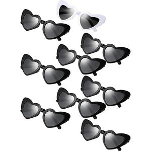 Frienda 9 Pairs Heart Shaped Sunglasses Bachelorette Heart Sunglasses Gift for Women Wedding Party Favors