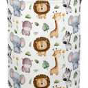 HIYAGON Baby Laundry Hamper Basket Baby Hamper for Nursery Boy and Girl Cute Kids Toys Storage Bin Organizer Animal Room Decor(Animal)