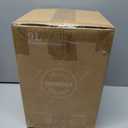 Mbillion Small Trash Can with Swing Lid 2.4 Gallons/9 Liter, Mini Trash Can with lid, Stainless Steel Cylindrical Garbage Can for Home and Office Bathroom Bedroom, for Ground and Desktop(Black)