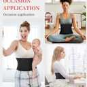 AOSBOEI Waist Trainer Shapewear Tummy Control Waist Cincher Girdle Body Shaper Postpartum Recovery Belt Belly Band Wrap (Black, XL)