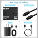 HDMI ARC to Optical Audio Adapter, NEWCARE 4K@60Hz H DMI Audio Splitter Converter, HDMI to Optical Toslink SPDIF+3.5mm Jack AUX Audio Out, Metal HDMI Audio Extractor Support Blue-Ray Play Soundbar