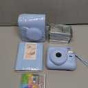 Fujifilm Instax Mini 12 Camera with Fujifilm Instant Mini Film (60 Sheets) Bundle with Deals Number One Accessories Including Carrying Case, Photo Album, Stickers (Pastel Blue)