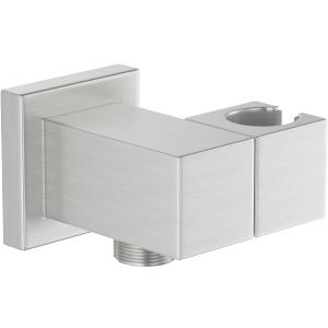 AVIVG Brushed Nickel Bathroom Brass Wall Mount Adjustable Handheld Shower Head Bracket Holder