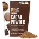 BetterBody Foods Organic Cacao Powder, Rich Chocolate Flavor, Non-GMO, Gluten-Free, Cocoa, 16 ounce, 1 lb bag, BBD 10/09/2027