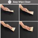 LURKA Rectangle PU Leather Table Cover/Tablecloth with Elastic Fitted Edge  Waterproof, Oil-Proof, Scratch-Resistant, Wipeable Protector for Dining, Kitchen, Outdoor Picnic, Party (Black, 4FT) (48" x 30" (Rectangular))