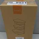 Lifewit Plastic Fruit Bowl for Kitchen Counter, 3 Tier Fruit Basket with Black Metal Stand, Tiered Fruit Holder for Countertop Serving Tray for Vegetable/Dessert in Party 28 x 21 x 35cm/11 x 8.4 x 14