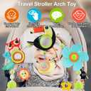 Lynncare Adjustable Arch Bassinet Toys for Infant & Toddlers, Stroller Arch, Baby Crib Toys with Fascinating Hanging for Stimulating Babys Senses and Developing Motor Skills