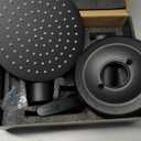 8" Rain Shower Faucet Compatible with Delta 13/14 Series Tub Trim Kit, High Pressure Round Rain Shower Head& Handle Set System, Matte Black (Valve& Cartridge Not Included)