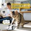 3 x Interactive Cat Toys for Indoor Cats - Smart Moving Electric Mouse with Remote Control, Feather Tail, and Rechargeable Battery - Automatic Play for Bored Kittens & Adult Cats & Daily Exercise