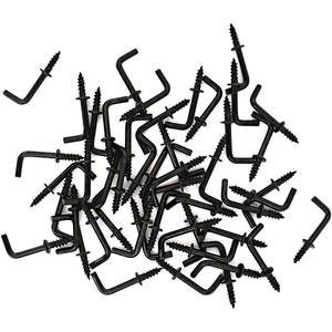 100 Pcs 1/2" Black Small L Shaped Right Angle Square Bend Jewelry Hooks