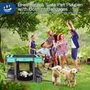 44x34x24 Inches Dog Playpen, Pet Playpen, Foldable Puppy Cat Playpen, Portable Exercise Kennel Tent Crate, Water-Resistant Breathable Shade Cover, Indoor Outdoor Travel Camping Use for Small Animals, (L) (Green)
