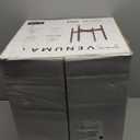 Mid Century Pot with Walnut Wood Stand - 12 inch Indoor Large Ceramic Planter for Plants, Flower, Small Tree with Drainage - Modern Wood Pots Holder - Walnut Wooden Legs - White