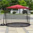 YXXSDP Universal Mosquito Netting for Patio, Hanging Outdoor Umbrellas Screen Mesh, with Zipper Door and Adjustable Rope, for Keeping Out The Bugs (Color : Black)