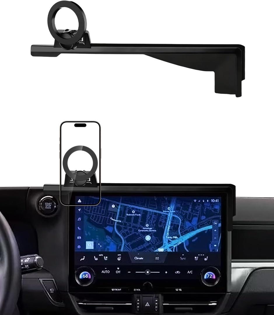 PZK Car Phone Holder for Lexus GX 2024 2025 2026 Accessories 14-Inch Screen Fixed Clip, Car Phone Mount Compatible with Magsafe Super Magnetic 360 Rotation Not Affect Vent Phone Cradles