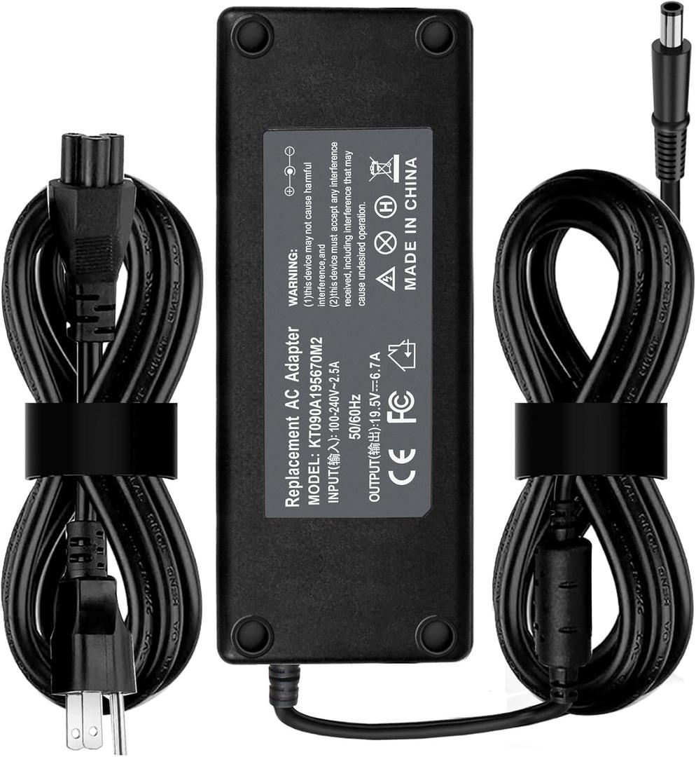 130W 19.5V 6.7A AC Adapter Charger for Dell in-spiron 15 7559, XPS 15 L502X, 17 L702X, G3, G5, LA130PM121, DA130PE1-00, JU012