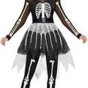 Spooktacular Creations Women Skeleton Costume, Halloween Skeleton Tutu Dress, Halloween Costumes for Women Adult 2025 Size S