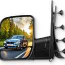 SCITOO Left Side View Mirror fit For 2003-2013 For Ford E-150 E-250 2004-2013 For Ford E-350 E-450 Super Duty Econoline Van with Power Adjustment Manual Folding Non-Heated Driver Side Mirror, large