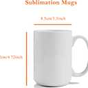 TANGLONG Sublimation Mugs 15 oz, Sublimation Blanks, Bulk Coffee Mugs,White Cups for Coffee,Latte, Soup, Milk, Hot Cocoa Set of 12