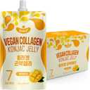 Vegan Collagen Konjac Jelly (Mango Flavor) 120g x 10 Packs  Low-Calorie Fruit Gel Snack, Gluten-Free, Plant-Based, 7 kcal per Pouch