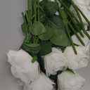 hailanbao White Artificial Roses with Long Stems, 12Pcs Realistic Roses Artificial Flowers, Faux Roses | Bulk Fake Flowers for Home Decor, Wedding Party Table Centerpieces, DIY Bouquet