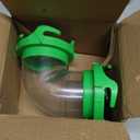 90 RV Sewer Hose Adapter Connect Tote Tank - Fits All Brands Tote Tank & Sewer Hoses - 90-Degree Elbow & 4 Bayonet Prongs on Each End for Odor (90-Adapter to Tank)