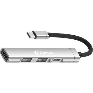 USB Hub 4 in 1, USB 3.0 Extender with C Power & Data Ports, Splitter USB Port Hub for Laptop/PC, Multiport Dock for MacBook, Mac Pro, Mac mini, iMac, Surface Pro