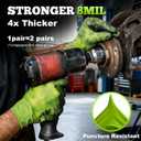 TitanFlex Heavy Duty Industrial Nitrile Gloves with Raised Diamond Texture, 8-mil, Latex Free (Green)