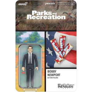 Super7 Parks and Recreation Bobby Newport - 3.75" Parks and Rec Action Figure with Accessory Classic TV Show Collectibles and Pop Culture Toys